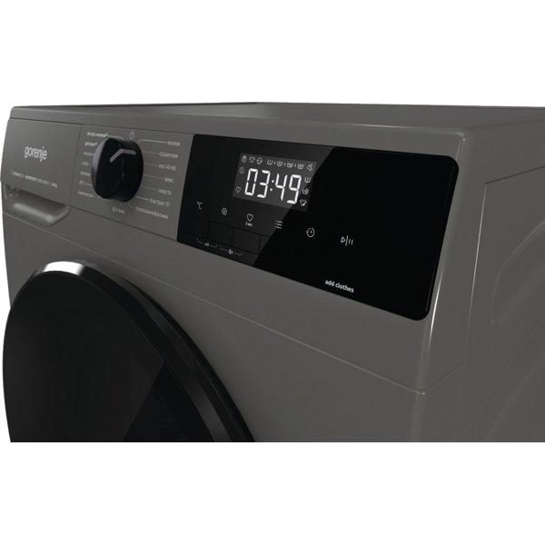 Gorenje W2NHAI94APS/C, 9Kg, 1400 Rpm, 75Db, Washing Machine, Black/Gray