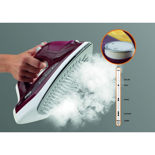 Gorenje SICH2200RBC, 2200W, 270ML, Steam Iron, Burgundy