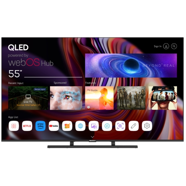 Sunny SN55QDU252, 55", 4K UHD, Smart TV, USB, HDMI, LAN, BT, WIFI, Black