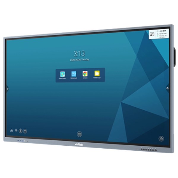 ინტერაქტიული ეკრანი Vivitek NovoTouch BK652i, Interactive Panel 65", Android v13.0, RAM 4GB, 32GB, Smart Board, Silver