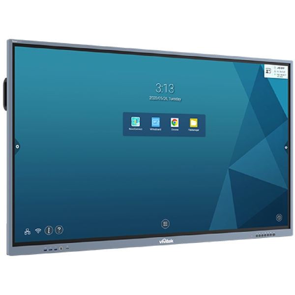 ინტერაქტიული ეკრანი Vivitek NovoTouch BK652i, Interactive Panel 65", Android v13.0, RAM 4GB, 32GB, Smart Board, Silver