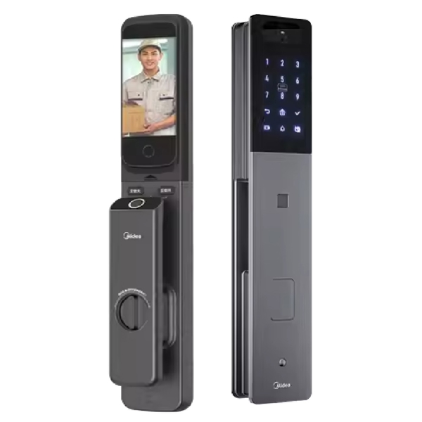 კარის ჭკვიანი საკეტი Midea BF520-Plus, USB-C, Smart Door Lock, Black/Grey