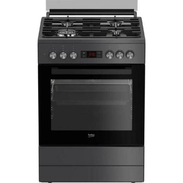 გაზქურა Beko FSM 62320 SAC, 4 Gas, Oven, Black