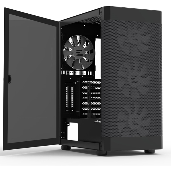 ქეისი Zalman I4TGBLACK, Computer Case, MidT, ATX, Mini-ITX, Micro-ATX, USB 2.0, USB 3.0, Black