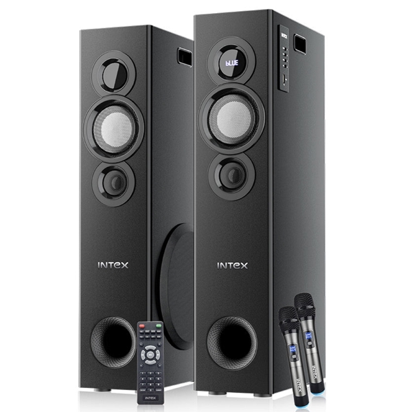 დინამიკი Intex TW-11804 FMUB, 130W, FM, BT, USB, AUX, Speakers, Black