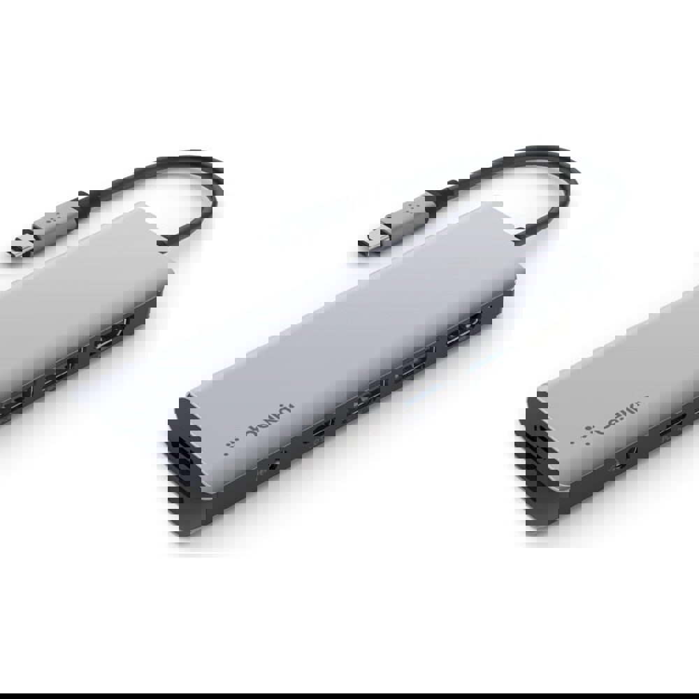 USB-C ჰაბი Belkin AVC009BTSGY, USB-C, HDMI, MicroSD, USB-A, 3.5mm, Hub, Silver