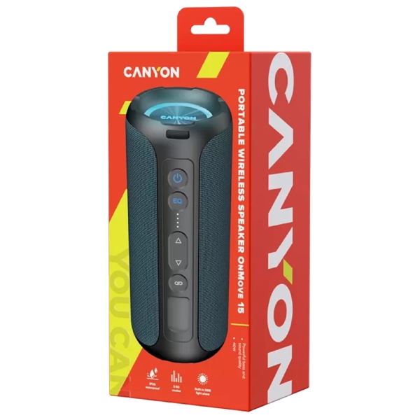 დინამიკი Canyon CNE-CBTSP15BK OnMove 15, 40W, Bluetooth, Speaker, Blue