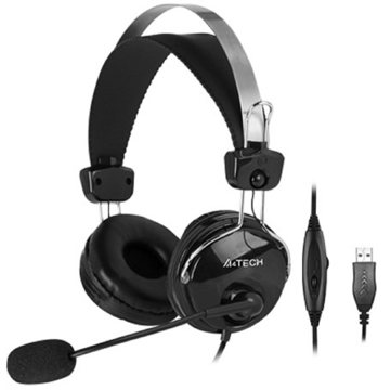 A4Tech HU-7P ComfortFit Stereo, Headset, Wired, USB, Black