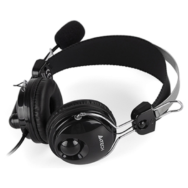 ყურსასმენი A4Tech HU-7P ComfortFit Stereo, Headset, Wired, USB, Black