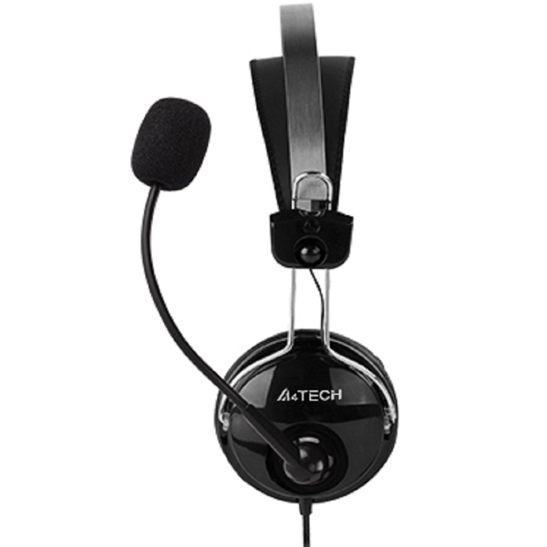 ყურსასმენი A4Tech HU-7P ComfortFit Stereo, Headset, Wired, USB, Black