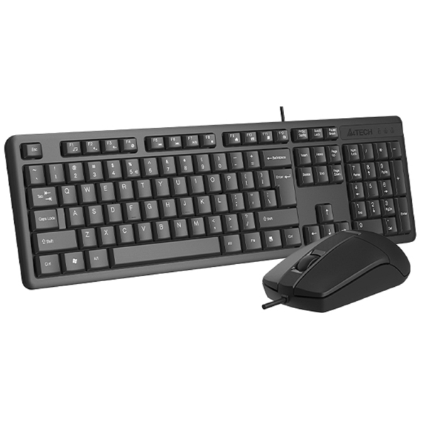 კლავიატურა+მაუსი A4Tech KR-3330/KR-3330S, Wired, USB, Keyboard And Mouse, Black