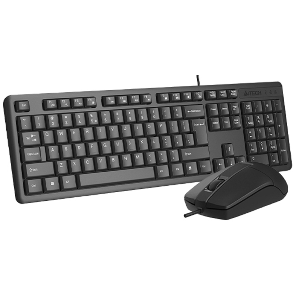 A4Tech KR-3330/KR-3330S, Wired, USB, Keyboard And Mouse, Black