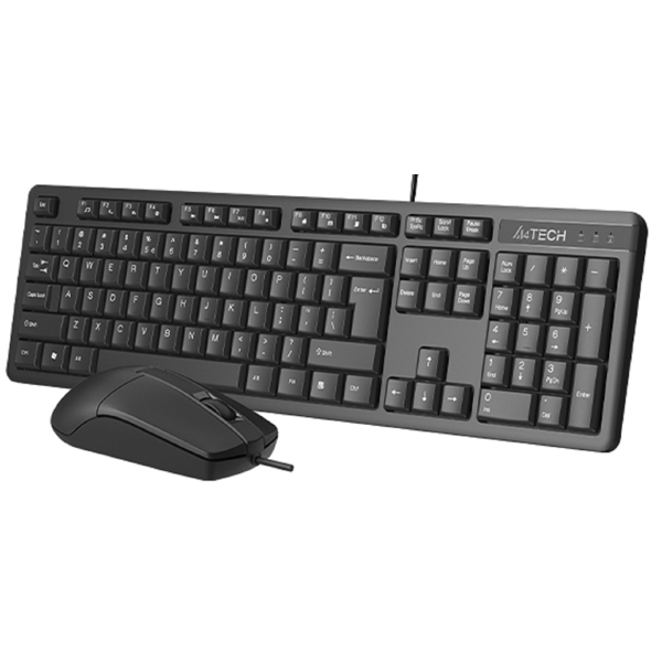 A4Tech KR-3330/KR-3330S, Wired, USB, Keyboard And Mouse, Black