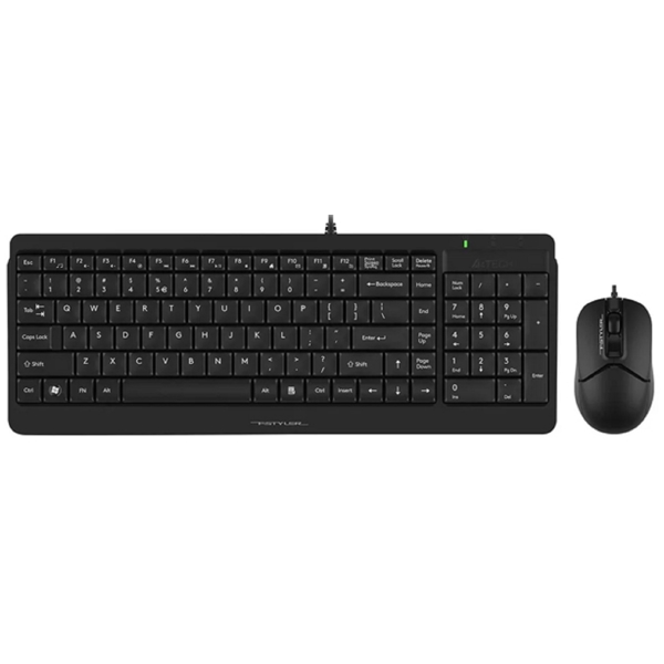 A4Tech Fstyler F1512, Wired, USB, Keyboard And Mouse, Black