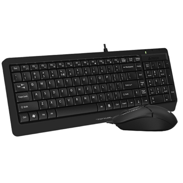 A4Tech Fstyler F1512, Wired, USB, Keyboard And Mouse, Black