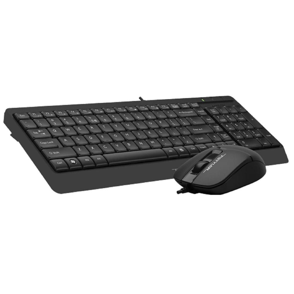 A4Tech Fstyler F1512, Wired, USB, Keyboard And Mouse, Black