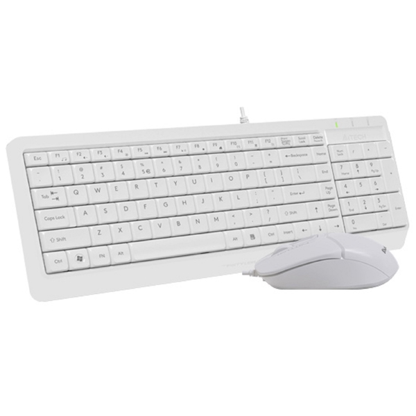 კლავიატურა+მაუსი A4Tech Fstyler F1512, Wired, USB, Keyboard And Mouse, White