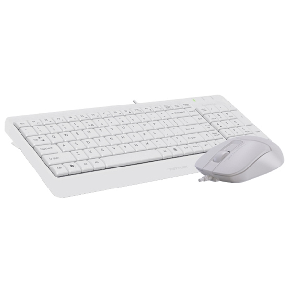 კლავიატურა+მაუსი A4Tech Fstyler F1512, Wired, USB, Keyboard And Mouse, White