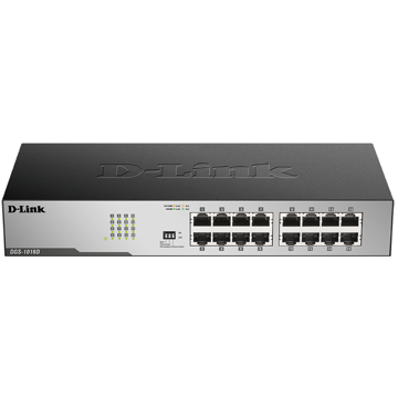 D-Link DGS-1016D, 16-Port Gigabit, Switch, Black