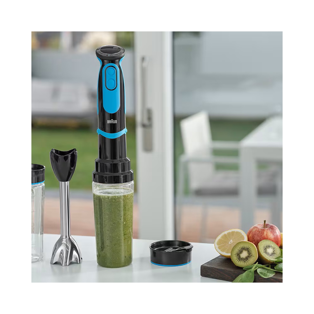 ხელის ბლენდერი Braun MQ5252BKBL, 1000W, 0.6L, Hand Blender, Black/Blue