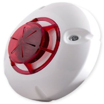 UniPOS 8204CS, IP40, Wireless Flashing Siren Alarm, White