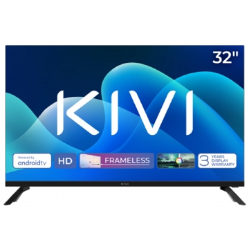 ტელევიზორი Kivi 32H730QB, 32", HD, Smart TV, Android TV, USB, HDMI, LAN, BT, WIFI, Black