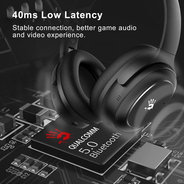 ყურსასმენი A4Tech M320 Bloody, Gaming Headset, Wireless, Bluetooth, Black