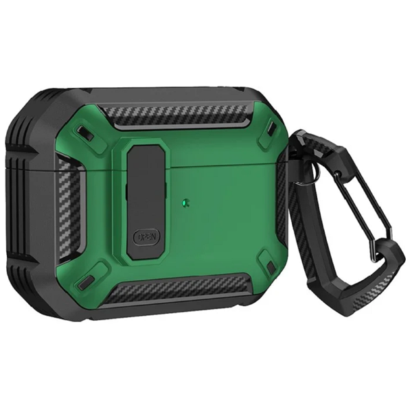 ყურსასმენის ქეისი TVC 680901537E, Apple AirPods Pro 2, Headphone Case, Black/Green