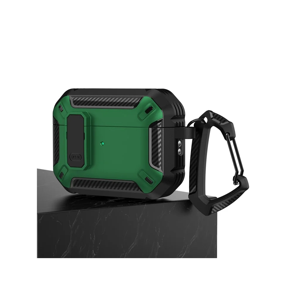 TVC 680901537E, Apple AirPods Pro 2, Headphone Case, Black/Green