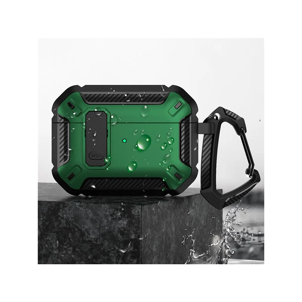 TVC 680901537E, Apple AirPods Pro 2, Headphone Case, Black/Green