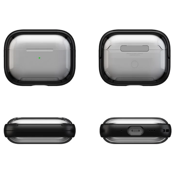 ყურსასმენის ქეისი TVC 680903165A, Apple AirPods Pro 2, Headphone Case, Transparent/Black