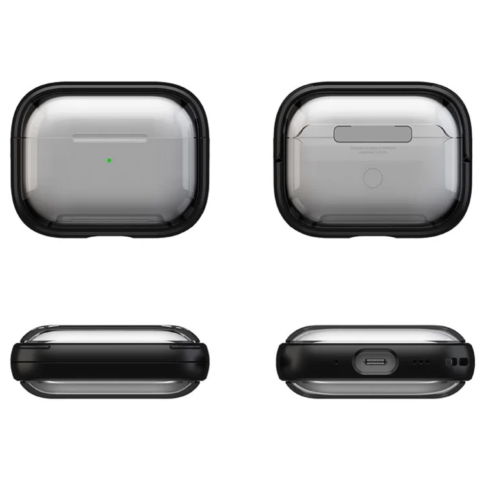 TVC 680903165A, Apple AirPods Pro 2, Headphone Case, Transparent/Black