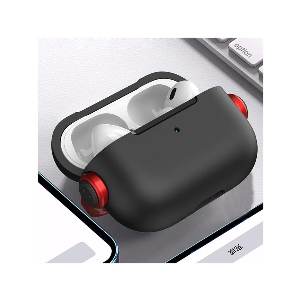 TVC 680901792A, Apple AirPods Pro 2, Headphone Case, Black/Ted