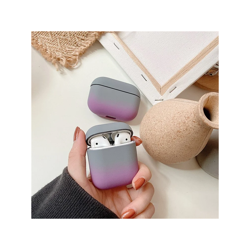 TVC 680901765F, Apple AirPods 2nd Gen, Headphone Case, Grey/Purple