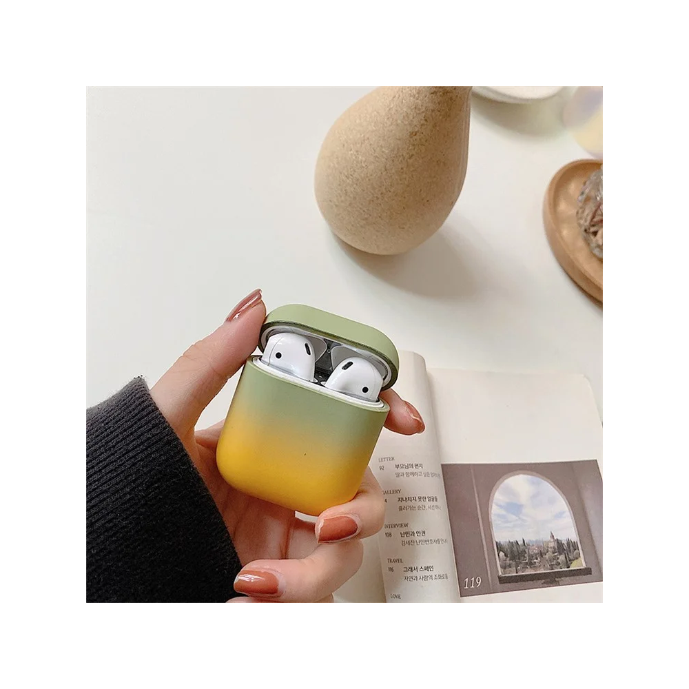 TVC 680901765D, Apple AirPods 2nd Gen, Headphone Case, Green/Yellow