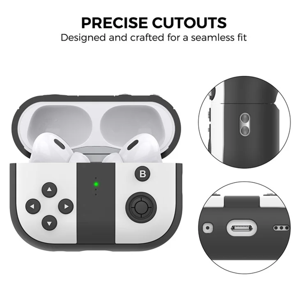 ყურსასმენის ქეისი TVC 680902651B, Apple AirPods Pro 2, Headphone Case, Black/White