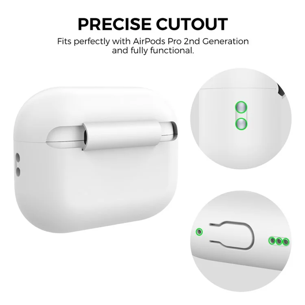 ყურსასმენის ქეისი TVC 680901844B, Apple AirPods Pro 2, Headphone Case, White