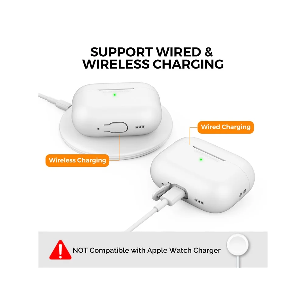 TVC 680901844B, Apple AirPods Pro 2, Headphone Case, White