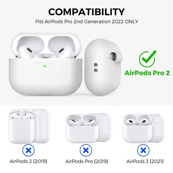 ყურსასმენის ქეისი TVC 680901844B, Apple AirPods Pro 2, Headphone Case, White