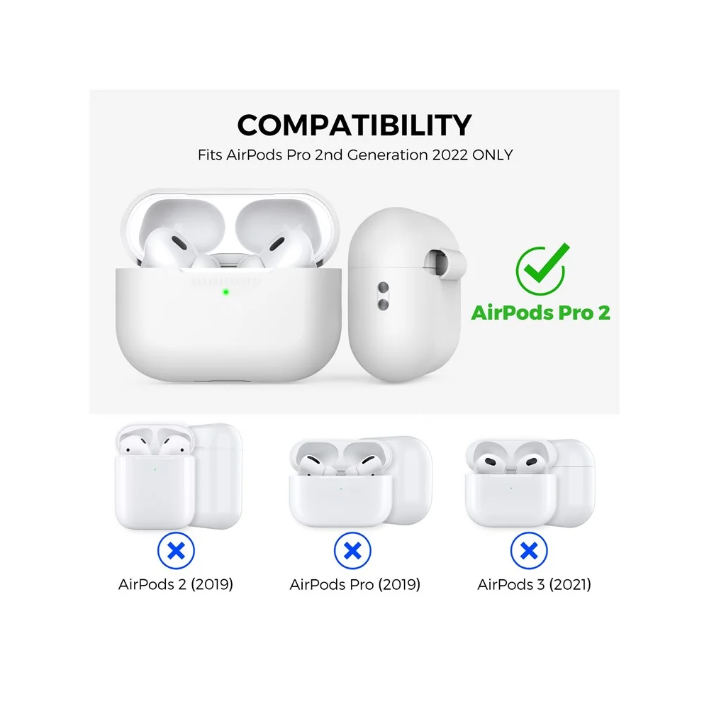 TVC 680901844B, Apple AirPods Pro 2, Headphone Case, White