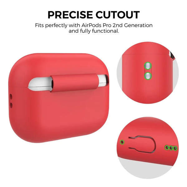 TVC 680901844E, Apple AirPods Pro 2, Headphone Case, Red