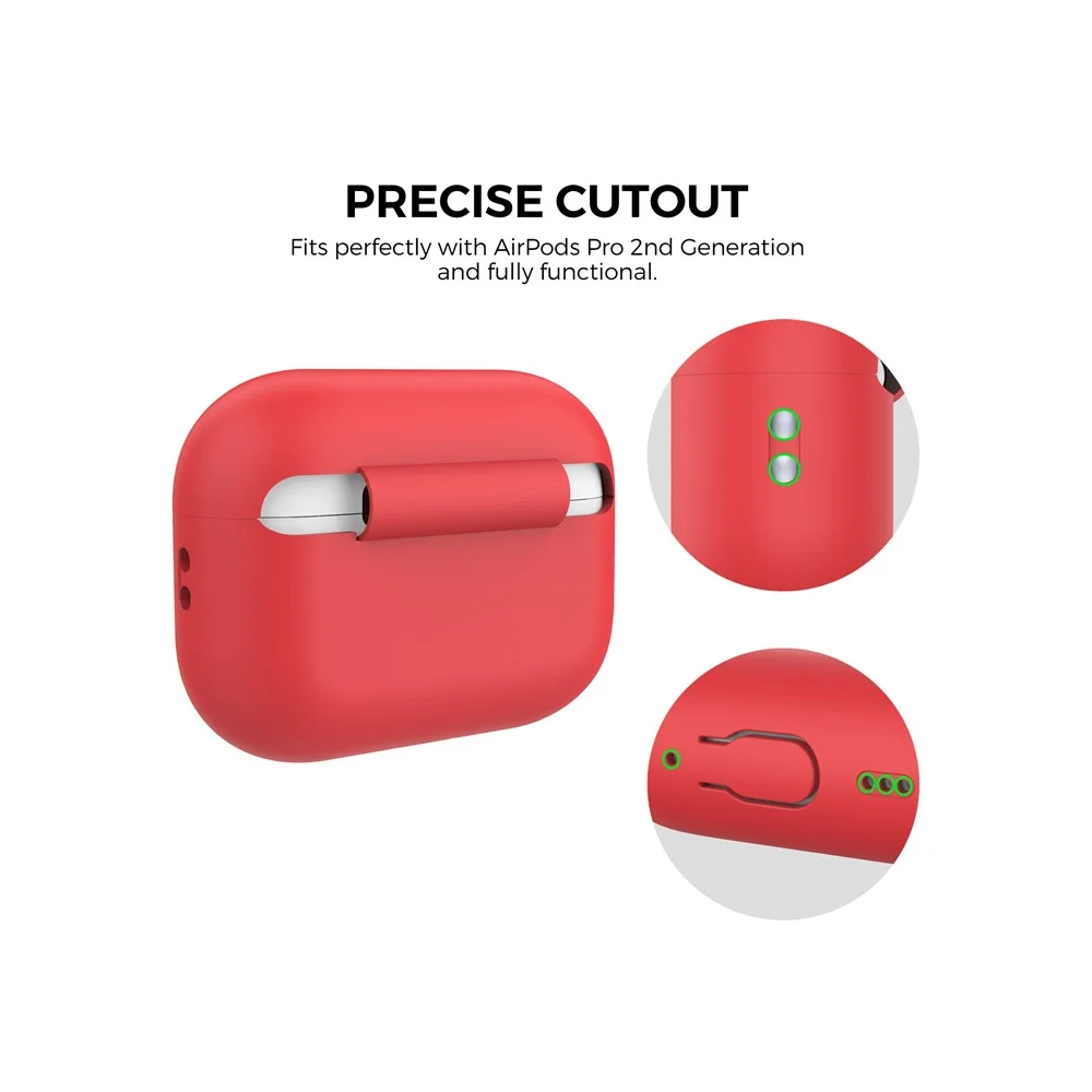 TVC 680901844E, Apple AirPods Pro 2, Headphone Case, Red