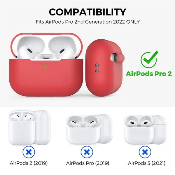 TVC 680901844E, Apple AirPods Pro 2, Headphone Case, Red