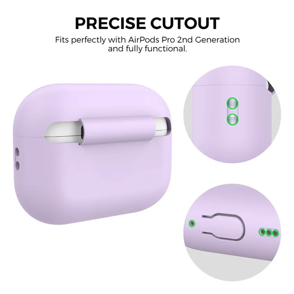 ყურსასმენის ქეისი TVC 680901844I, Apple AirPods Pro 2, Headphone Case, Purple