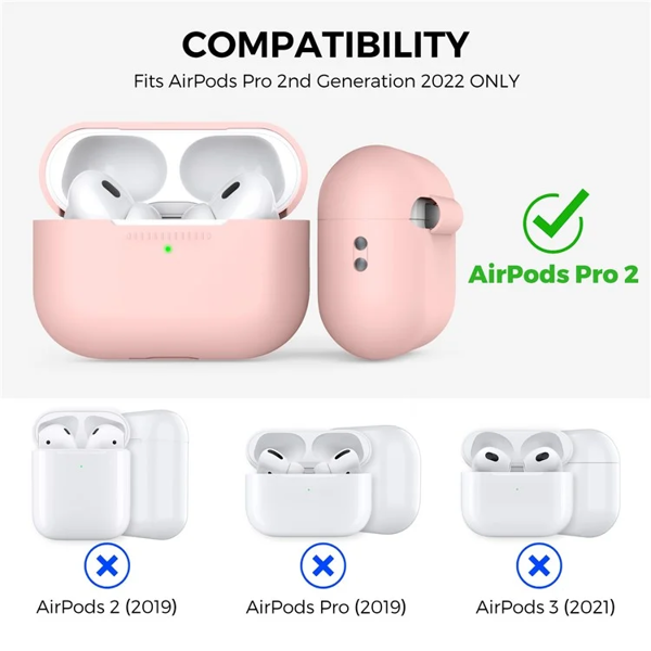 ყურსასმენის ქეისი TVC 680901844C, Apple AirPods Pro 2, Headphone Case, Pink