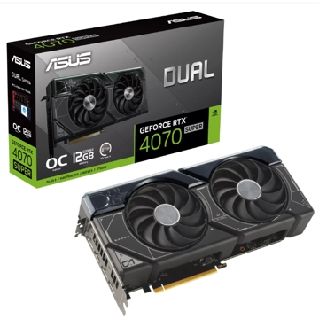 Asus DUAL-RTX4070S-O12G, Gaming RTX4070, 12GB, 192bit, HDMI, DP, Black