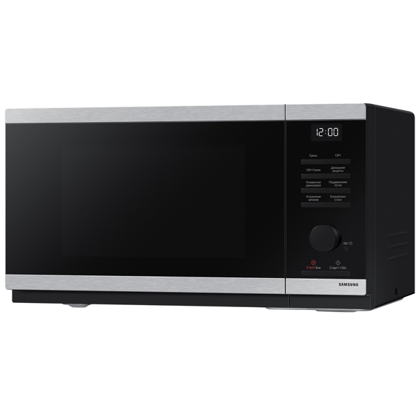 მიკროტალღური ღუმელი Samsung MG23DG4524ATBW, 800W, 23L, Microwave Oven, Black/Silver