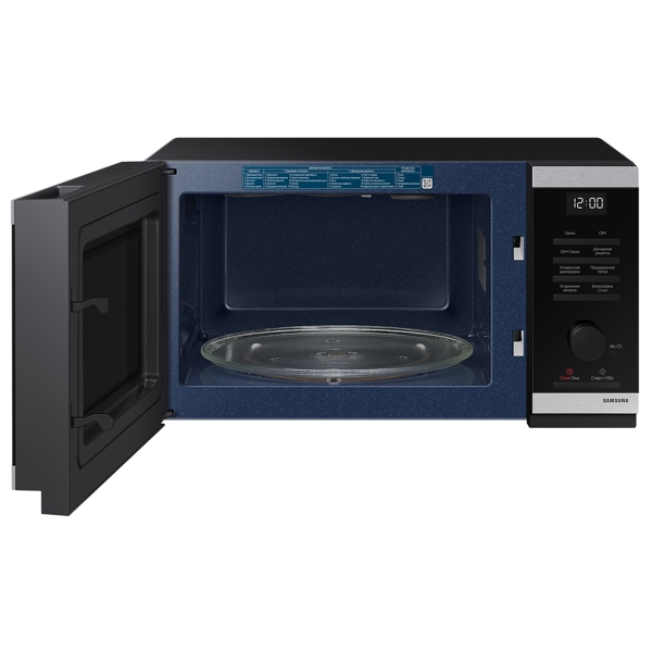 მიკროტალღური ღუმელი Samsung MG23DG4524ATBW, 800W, 23L, Microwave Oven, Black/Silver