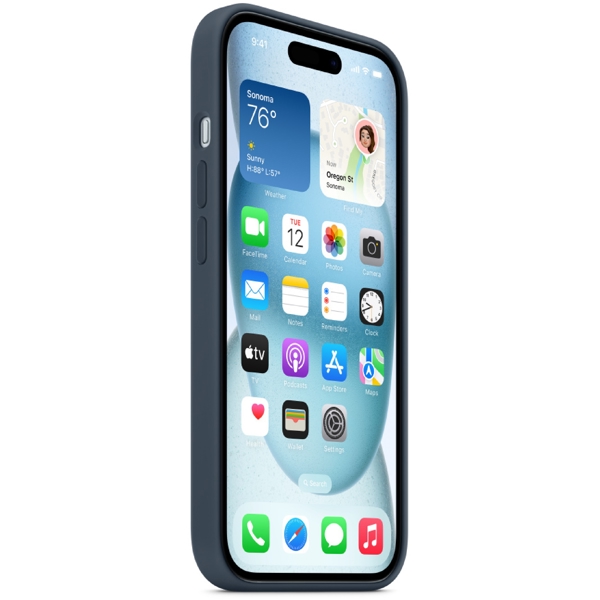 მობილურის ქეისი Apple MT0N3ZM/A, For iPhone 15, Cover, Storm Blue