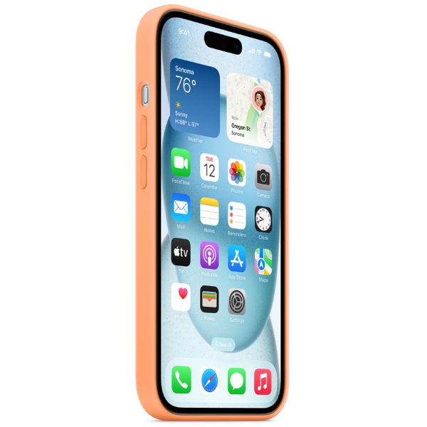 მობილურის ქეისი Apple MT0W3ZM/A, For iPhone 15, Cover, Orange Sorbet